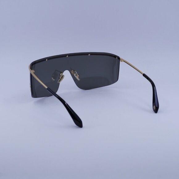 Roberto Cavalli SRC012M 0300 Sunglasses Shiny Rose Gold Shield Frame, Grey Lense main image 9